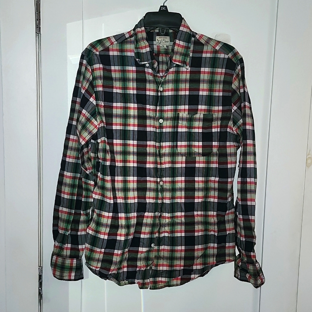 J. CREW - Indian Madras button-down Size M